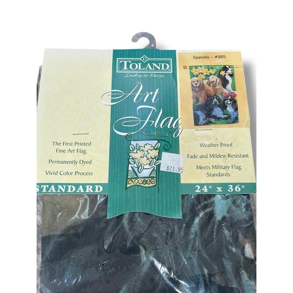 Toland Art Garden Flag Dog Spaniels Cocker Springer #865 Pup Springer 24" x 36" - Picture 7 of 11